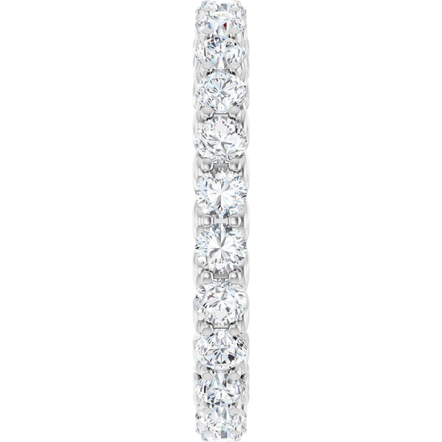 Platinum Round Lab-Grown Diamond Sculptural Eternity Band - 2.5mm Stones - view 4