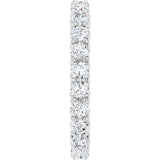 14K Gold Round Lab-Grown Diamond Sculptural Eternity Band - 2.5mm Stones - White Gold - view 4