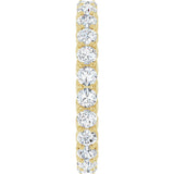 14K Gold Round Lab-Grown Diamond Sculptural Eternity Band - 2.5mm Stones - Yellow Gold - view 4