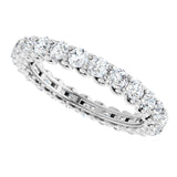 14K Gold Round Lab-Grown Diamond Sculptural Eternity Band - 2.5mm Stones - White Gold - view 5