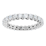 Platinum Round Lab-Grown Diamond Sculptural Eternity Band - 2.5mm Stones - view 3