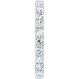 14K Gold Round Lab-Grown Diamond Sculptural Eternity Band - 2.5mm Stones - White Gold - view 4