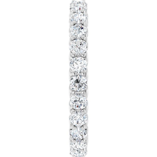 Platinum Round Lab-Grown Diamond Sculptural Eternity Band - 2.5mm Stones - view 4