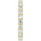14K Gold Round Lab-Grown Diamond Sculptural Eternity Band - 2.5mm Stones - Yellow Gold - view 4