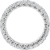 Platinum Round Lab-Grown Diamond Sculptural Eternity Band - 2.5mm Stones - view 2