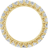 14K Gold Round Lab-Grown Diamond Sculptural Eternity Band - 2.5mm Stones - Yellow Gold - view 2