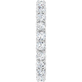 Platinum Round Lab-Grown Diamond Sculptural Eternity Band - 2.5mm Stones - view 4
