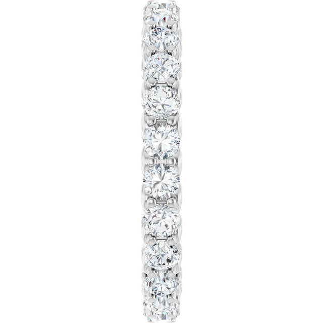 Platinum Round Lab-Grown Diamond Sculptural Eternity Band - 2.5mm Stones - view 4