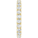 14K Gold Round Natural Diamond Sculptural Eternity Band - 2.5mm Stones - Yellow Gold - view 4