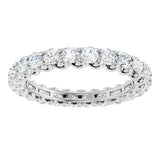 Platinum Round Lab-Grown Diamond Sculptural Eternity Band - 2.5mm Stones - view 3