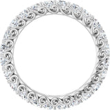 Platinum Round Lab-Grown Diamond Sculptural Eternity Band - 2.5mm Stones - view 2