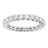 Platinum Round Lab-Grown Diamond Sculptural Eternity Band - 2.5mm Stones - view 3