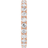 14K Gold Round Lab-Grown Diamond Sculptural Eternity Band - 2.5mm Stones - Rose Gold - view 4