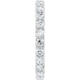 14K Gold Round Lab-Grown Diamond Sculptural Eternity Band - 2.5mm Stones - White Gold - view 4