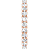 14K Gold Round Lab-Grown Diamond Sculptural Eternity Band - 2.5mm Stones - Rose Gold - view 4