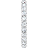 Platinum Round Lab-Grown Diamond Sculptural Eternity Band - 2.5mm Stones - view 4