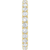 14K Gold Round Lab-Grown Diamond Sculptural Eternity Band - 2.5mm Stones - Yellow Gold - view 4