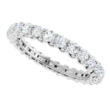 Platinum Round Lab-Grown Diamond Sculptural Eternity Band - 2.5mm Stones - view 5