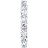 14K Gold Round Natural Diamond Sculptural Eternity Band - 3mm Stones - White Gold - view 4