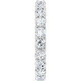 14K Gold Round Natural Diamond Sculptural Eternity Band - 3mm Stones - White Gold - view 4