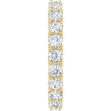 14K Gold Round Natural Diamond Sculptural Eternity Band - 3mm Stones - Yellow Gold - view 4