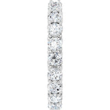 14K Gold Round Natural Diamond Sculptural Eternity Band - 3mm Stones - White Gold - view 4