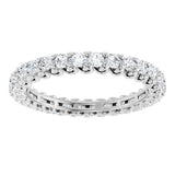 Platinum Round Lab-Grown Diamond Sculptural Eternity Band - 2mm Stones - view 3