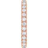 14K Gold Round Lab-Grown Diamond Sculptural Eternity Band - 2mm Stones - Rose Gold - view 4