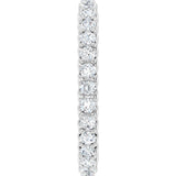 14K Gold Round Natural Diamond Sculptural Eternity Band - 2mm Stones - White Gold - view 4