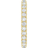 14K Gold Round Lab-Grown Diamond Sculptural Eternity Band - 2mm Stones - Yellow Gold - view 4