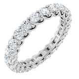 Platinum Round Lab-Grown Diamond Sculptural Eternity Band - 3mm Stones