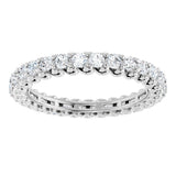 Platinum Round Lab-Grown Diamond Sculptural Eternity Band - 2mm Stones - view 3