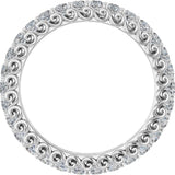Platinum Round Natural Diamond Sculptural Eternity Band - 2mm Stones - view 2