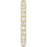 14K Gold Round Natural Diamond Sculptural Eternity Band - 2mm Stones - Yellow Gold - view 4