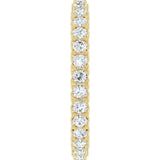 14K Gold Round Lab-Grown Diamond Sculptural Eternity Band - 2mm Stones - Yellow Gold - view 4