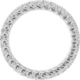 Platinum Round Natural Diamond Sculptural Eternity Band - 2mm Stones - view 2