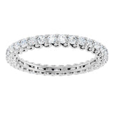 Platinum Round Natural Diamond Sculptural Eternity Band - 2mm Stones - view 3