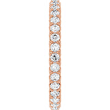 14K Gold Round Lab-Grown Diamond Sculptural Eternity Band - 2mm Stones - Rose Gold - view 4