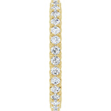 14K Gold Round Lab-Grown Diamond Sculptural Eternity Band - 2mm Stones - Yellow Gold - view 4