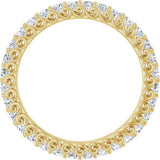 14K Gold Round Lab-Grown Diamond Sculptural Eternity Band - 2mm Stones - Yellow Gold - view 2