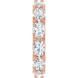 14K Gold Oval Lab-Grown Diamond Sculptural Eternity Band - 6x4mm Stones - Rose Gold - view 4