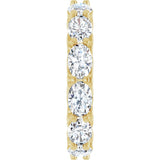 14K Gold Oval Lab-Grown Diamond Sculptural Eternity Band - 6x4mm Stones - Yellow Gold - view 4