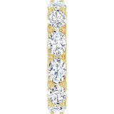 14K Gold Oval Lab-Grown Diamond Sculptural Eternity Band - 6x4mm Stones - Yellow Gold - view 4