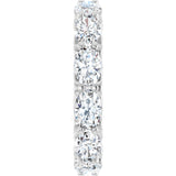 Platinum Oval Lab-Grown Diamond Sculptural Eternity Band - 6x4mm Stones - view 4