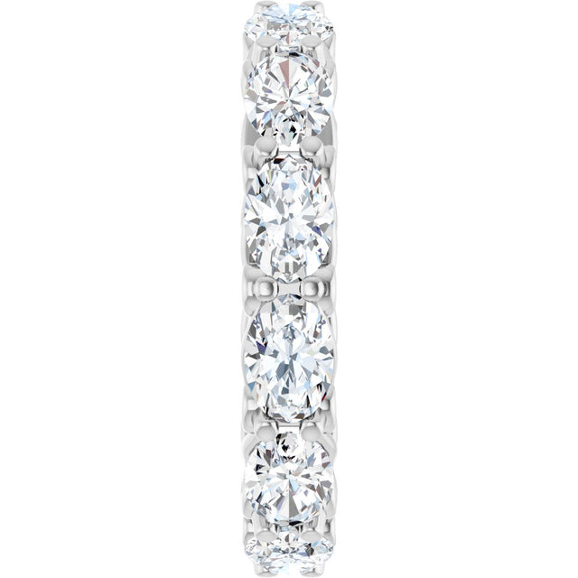 Platinum Oval Lab-Grown Diamond Sculptural Eternity Band - 6x4mm Stones - view 4