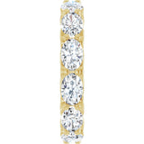 14K Gold Oval Lab-Grown Diamond Sculptural Eternity Band - 6x4mm Stones - Yellow Gold - view 4