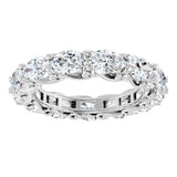 Platinum Oval Lab-Grown Diamond Sculptural Eternity Band - 6x4mm Stones - view 3