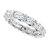 Platinum Oval Lab-Grown Diamond Sculptural Eternity Band - 6x4mm Stones - view 5