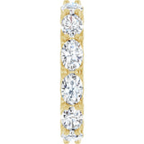 14K Gold Oval Lab-Grown Diamond Sculptural Eternity Band - 6x4mm Stones - Yellow Gold - view 4
