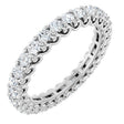 Platinum Round Natural Diamond Sculptural Eternity Band - 2mm Stones